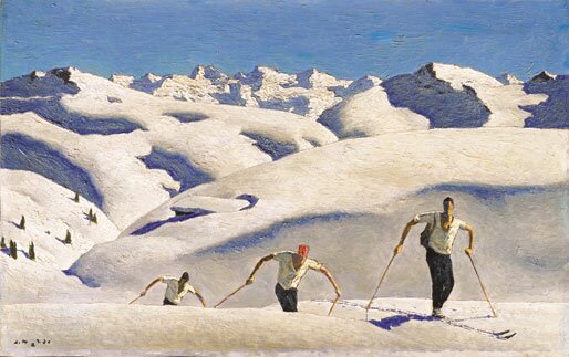 WALDE, Alfons 1891 – 1958
Aufstieg der Skifahrer