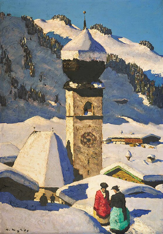 WALDE, Alfons 1891-1958
Tiroler Bergdorf / Aurach bei Kitzbühel 1932